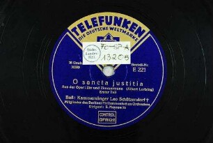 O sancta justitia : aus der Oper: Zar und Zimmermann; erster Teil / (Albert Lortzing)