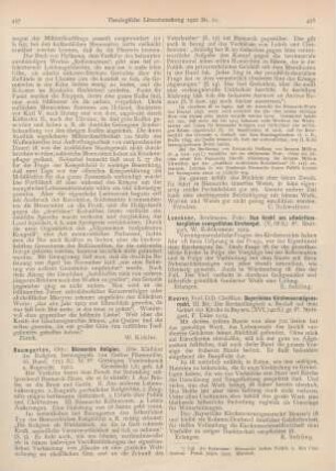 457-458 [Rezension] Baumgarten, Otto, Bismarcks Religion