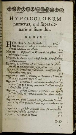 Hypocolorum numerus, qui supra denarium secundus.