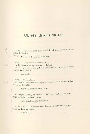 Objets divers en fer
