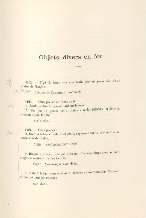 Objets divers en fer