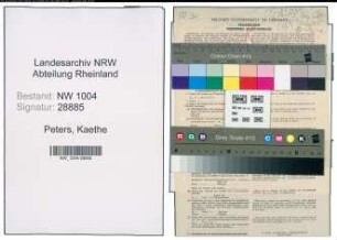 Entnazifizierung Kaethe Peters , geb. 03.04.1900 (Beamtin)