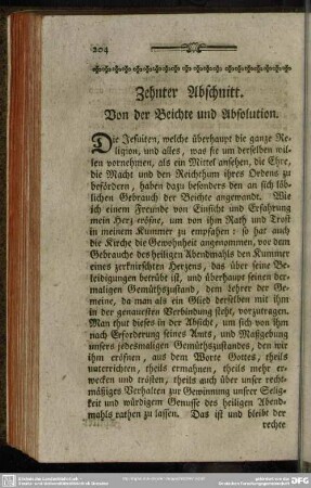 Zehnter Abschnitt. Von der Beichte und Absolution