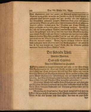 Der siebende Theil, Von den Wunden