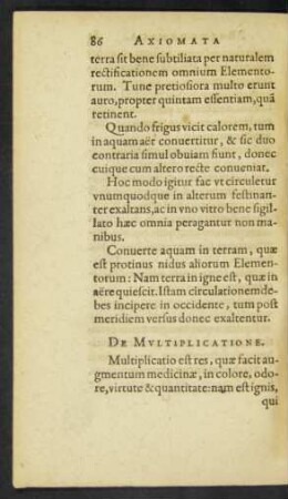 De Multiplicatione.