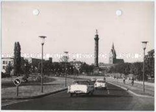 Hannover, Lavesallee mit Waterloosäule und Marktkirche St. Georgii et Jacobi