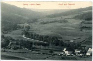 Geising. Straße nach Zinnwald
