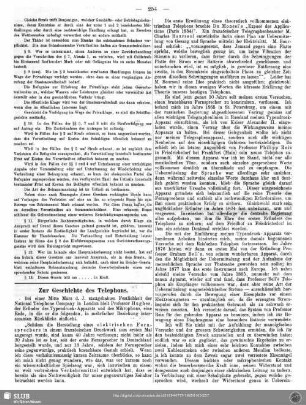 Zur Geschichte des Telephons