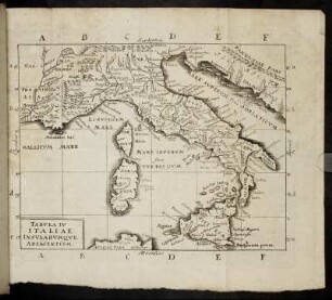 Tabula IV. Italiae Insularumque Adiacentium.
