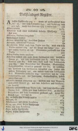 Vollständiges Register.