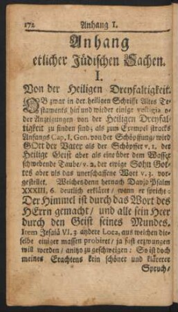 Anhang etlicher Jüdischen Sachen