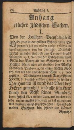 Anhang etlicher Jüdischen Sachen