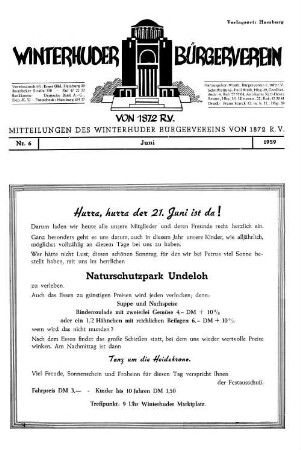 Nr. 6, Juni 1959
