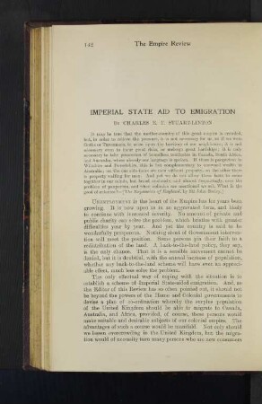Imperial State aid to Emigration
