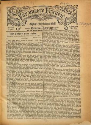 Für unsere Frauen. 1894 = Jg. 3, [2]