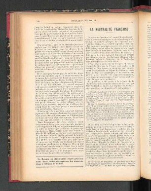 La Neutralité Francaise.