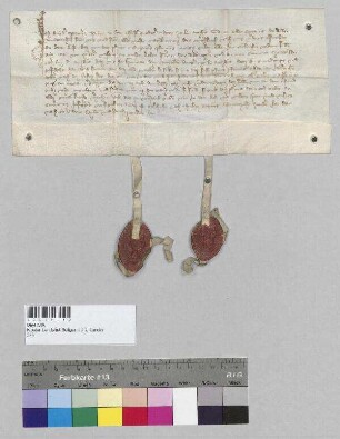 Bruder Paulus, Prior des Dominikanerklosters zu Landshut, und der Konvent beurkunden, dass sie das eine Pfd. Rgbg. Pfg. ewiges Geld, das ihnen Herr Hermann Smieler, Bürger zu Landshut, bei dem Kloster Seligenthal vermacht hat, jährlich fordern sollen. S1: Bruder Paulus, Prior des Dominikanerklosters zu Landshut, S2: der Konvent des Dominikanerklosters zu Landshut