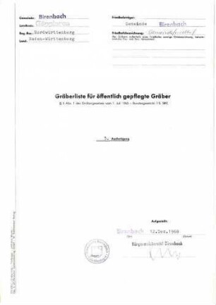 Gemeindefriedhof Birenbach