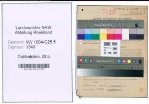 Entnazifizierung Otto Dobbelstein , geb. 27.05.1876 (Konditor)