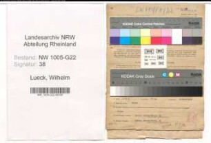 Entnazifizierung Wilhelm Lueck , geb. 05.02.1905 (Buchhalter)