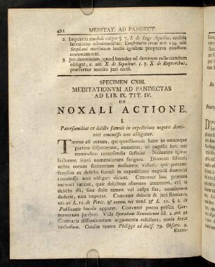 492-501, Sp. 113. De Noxali actione