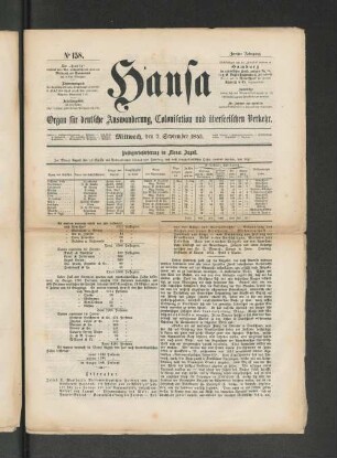 No. 158. Mittwoch, den 7. September 1853.