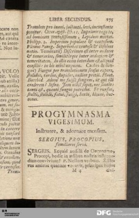 Progymnasma Vigesimum. Instruere, & adornare mensam.