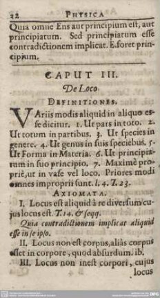CAPUT III. De Loco.