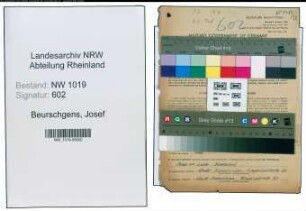 Entnazifizierung Josef Beurschgens , geb. 10.05.1887 ()