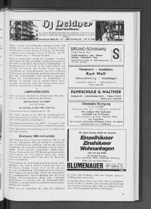 Briefporto 1985 nicht erhöht