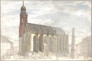 Lange, Ludwig; Reiseskizzen - Marienkapelle in Würzburg (Perspektive)