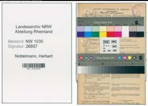 Entnazifizierung Herbert Nottelmann , geb. 02.06.1921 (Kaufmaennischer Angestellter)