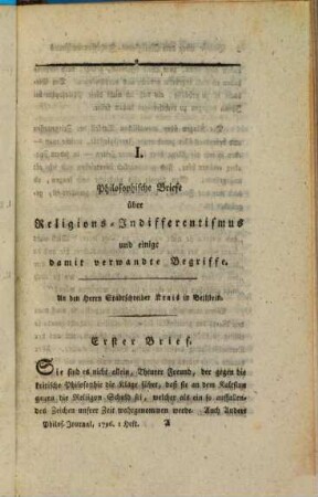 Philosophisches Journal einer Gesellschaft teutscher Gelehrten. 4, 4. 1796