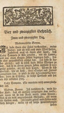 Vier und zwanzigstes Gespräch