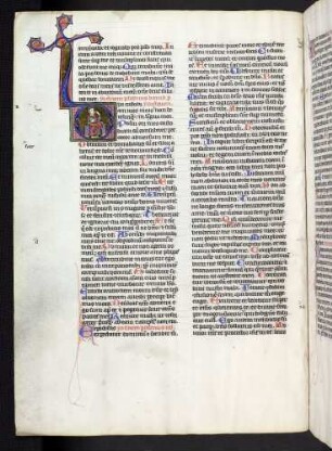 Historisierte Initiale (Psalm 38): D(ixi custodiam): Psalmist