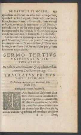 Tractatus Primus Tertii Sermonis.
