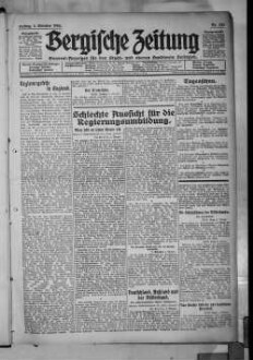 Bergische Zeitung. 1922-1935