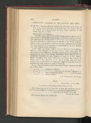 2. Coronation Address to His Majesty the King.