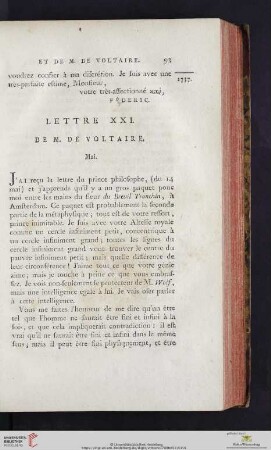 (Lettre XXI - XXX)