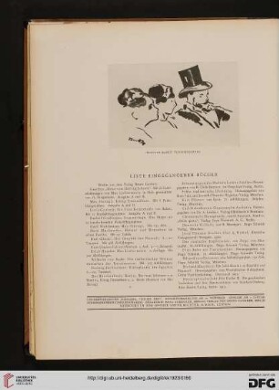 Liste eingegangener Bücher
