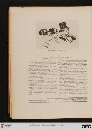 Liste eingegangener Bücher