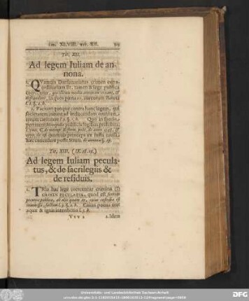 Tit. XII. Ad legem Iuliam de anona.