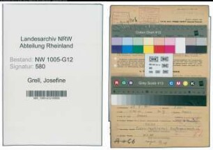 Entnazifizierung Josefine Grell , geb. 23.03.1901 (Abtl.Leiterin)