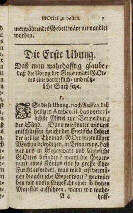 Die Erste Ubung.