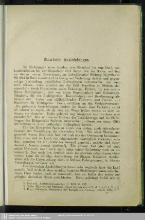 Slawische Ansiedlungen