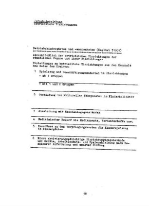 Vorschulerziehung, betriebliche Einrichtungen