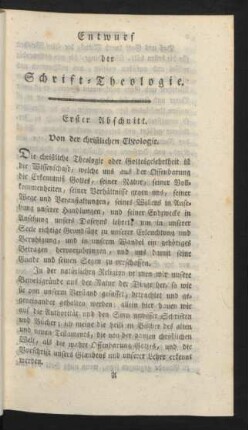 Erster Abschnitt - Zehnter Abschnitt