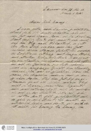 Brief vom 17.11.1903