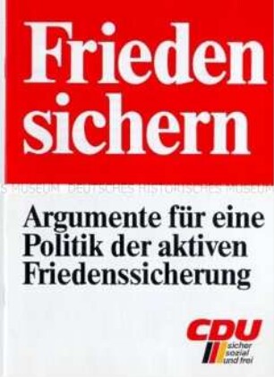 Propagandaschrift der CDU zur Bundestagswahl 1983