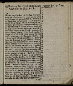 Beschreibung der dreyzehn vereinigten Provinzen in Nordamerika